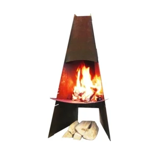 Venkovní krb/gril, nízkolegovaná ocel